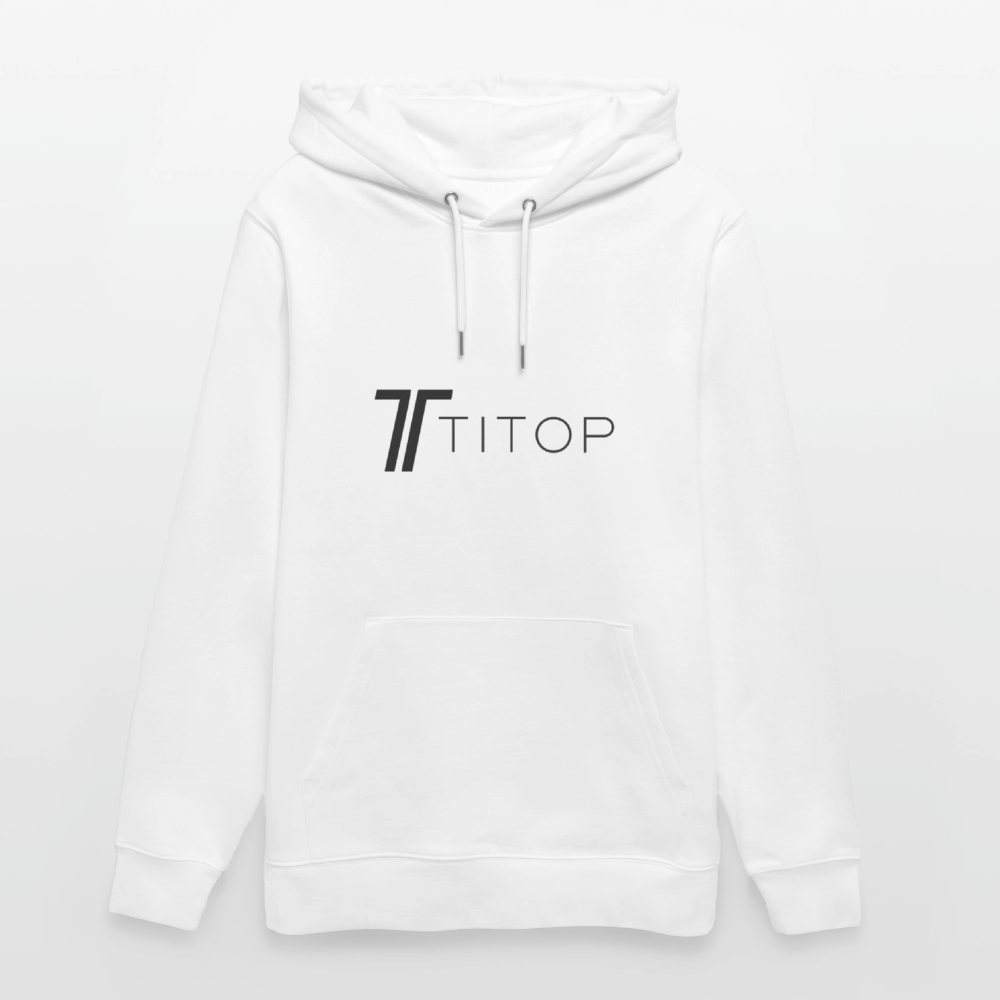 TITOP weißer Hoodie - 100 % Baumwolle (Bio) - Weiß