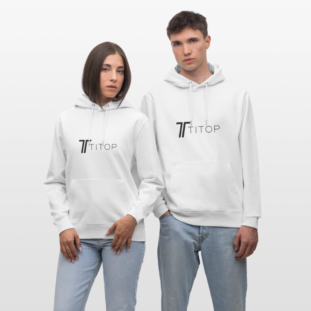 TITOP weißer Hoodie - 100 % Baumwolle (Bio) - Weiß